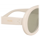 Céline - Aviator S300 Sunglasses in Acetate with Mirror Lenses - Ivory - Sunglasses - Céline Eyewear