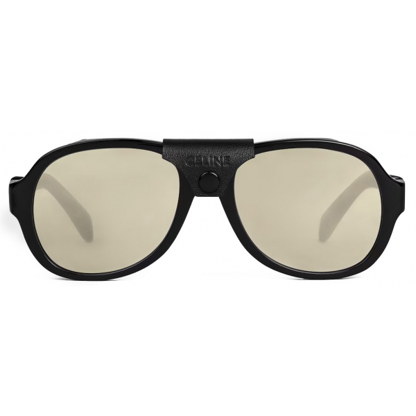 Céline - Occhiali da Sole Black Frame 57 in Acetato e Pelle - Nero - Occhiali da Sole - Céline Eyewear