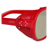 Céline - Occhiali da Sole Black Frame 57 in Acetato e Pelle - Rosso - Occhiali da Sole - Céline Eyewear
