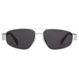 Céline - Occhiali da Sole Triomphe Metal 03 in Metallo - Argento Fumo - Occhiali da Sole - Céline Eyewear