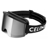 Céline - Maschera da Sci Celine in Nylon Iniettato con Lenti a Specchio - Nero - Occhiali da Sole - Céline Eyewear