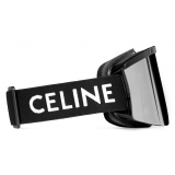Céline - Maschera da Sci Celine in Nylon Iniettato con Lenti a Specchio - Nero - Occhiali da Sole - Céline Eyewear