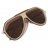 Dolce & Gabbana - DG Metal Classic Sunglasses - Gold Dark Brown - Dolce & Gabbana Eyewear