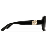 Dolce & Gabbana - DG Allure Sunglasses - Black Dark Grey - Dolce & Gabbana Eyewear