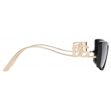Dolce & Gabbana - Occhiale da Sole DG Diva - Nero Oro Grigio Scuro - Dolce & Gabbana Eyewear