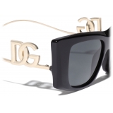 Dolce & Gabbana - Occhiale da Sole DG Diva - Nero Oro Grigio Scuro - Dolce & Gabbana Eyewear