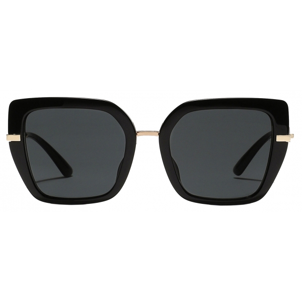 Dolce & Gabbana - Occhiale da Sole DG Flip - Nero Oro Grigio Scuro - Dolce & Gabbana Eyewear