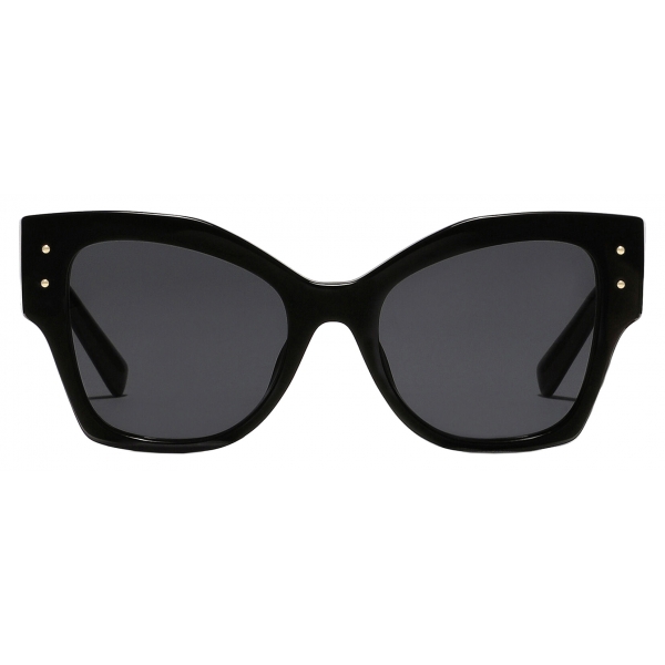 Dolce & Gabbana - Occhiale da Sole DG Logo Plaque - Nero Grigio Scuro - Dolce & Gabbana Eyewear