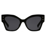 Dolce & Gabbana - Occhiale da Sole DG Logo Plaque - Nero Grigio Scuro - Dolce & Gabbana Eyewear
