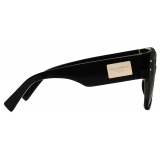 Dolce & Gabbana - Occhiale da Sole DG Logo Plaque - Nero Grigio Scuro - Dolce & Gabbana Eyewear