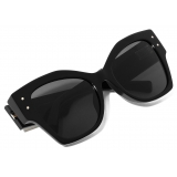 Dolce & Gabbana - Occhiale da Sole DG Logo Plaque - Nero Grigio Scuro - Dolce & Gabbana Eyewear