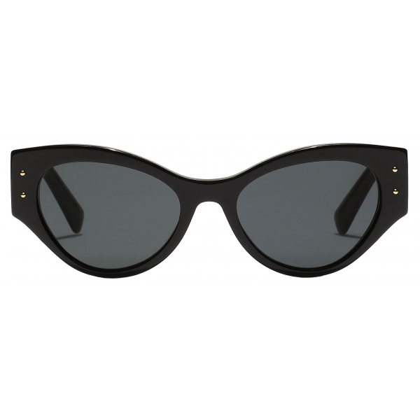 Dolce & Gabbana - Occhiale da Sole DG Logo Plaque - Nero Grigio Scuro - Dolce & Gabbana Eyewear