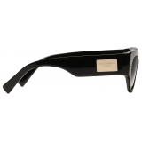 Dolce & Gabbana - Occhiale da Sole DG Logo Plaque - Nero Grigio Scuro - Dolce & Gabbana Eyewear