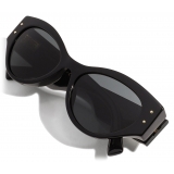 Dolce & Gabbana - DG Logo Plaque Sunglasses - Black Dark Grey - Dolce & Gabbana Eyewear
