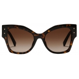 Dolce & Gabbana - Occhiale da Sole DG Logo Plaque - Avana Marrone Sfumate - Dolce & Gabbana Eyewear