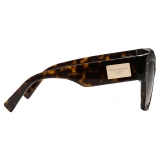 Dolce & Gabbana - Occhiale da Sole DG Logo Plaque - Avana Marrone Sfumate - Dolce & Gabbana Eyewear