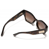 Dolce & Gabbana - Occhiale da Sole DG Logo Plaque - Avana Marrone Sfumate - Dolce & Gabbana Eyewear