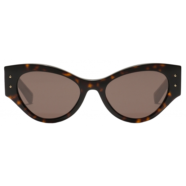 Dolce & Gabbana - Occhiale da Sole DG Logo Plaque - Avana Marrone Scuro - Dolce & Gabbana Eyewear