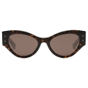 Dolce & Gabbana - Occhiale da Sole DG Logo Plaque - Avana Marrone Scuro - Dolce & Gabbana Eyewear