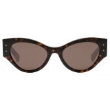 Dolce & Gabbana - Occhiale da Sole DG Logo Plaque - Avana Marrone Scuro - Dolce & Gabbana Eyewear