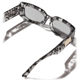 Dolce & Gabbana - DG Plaque Sunglasses - Black Lace Grey - Dolce & Gabbana Eyewear