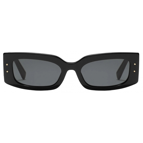 Dolce & Gabbana - Occhiale da Sole DG Plaque - Nero Grigio Scuro - Dolce & Gabbana Eyewear