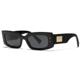 Dolce & Gabbana - Occhiale da Sole DG Plaque - Nero Grigio Scuro - Dolce & Gabbana Eyewear