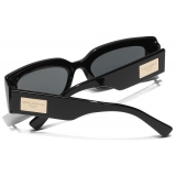 Dolce & Gabbana - Occhiale da Sole DG Plaque - Nero Grigio Scuro - Dolce & Gabbana Eyewear