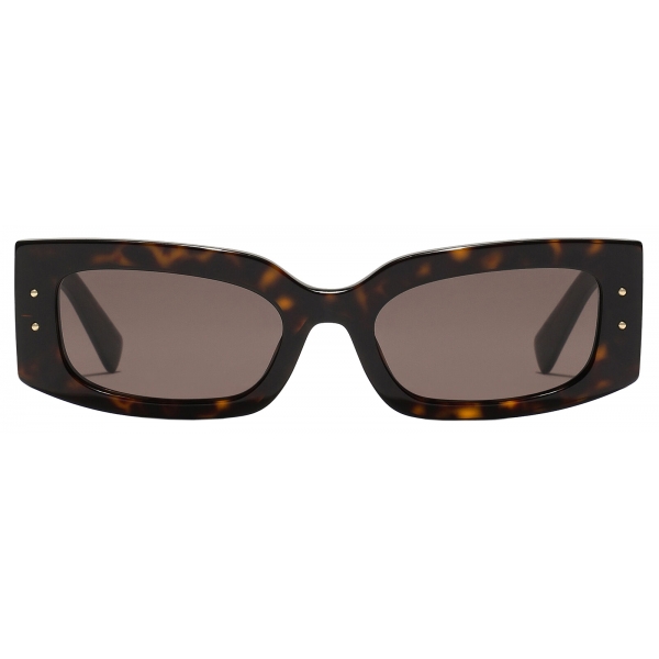 Dolce & Gabbana - Occhiale da Sole DG Plaque - Avana Marrone Scuro - Dolce & Gabbana Eyewear