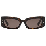 Dolce & Gabbana - Occhiale da Sole DG Plaque - Avana Marrone Scuro - Dolce & Gabbana Eyewear
