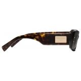 Dolce & Gabbana - Occhiale da Sole DG Plaque - Avana Marrone Scuro - Dolce & Gabbana Eyewear