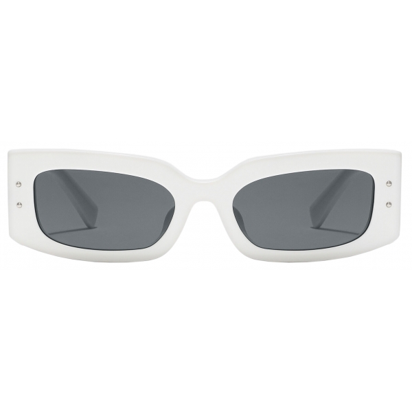Dolce & Gabbana - Occhiale da Sole DG Plaque - Bianco Grigio Scuro - Dolce & Gabbana Eyewear