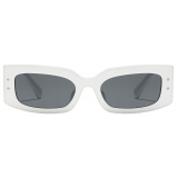 Dolce & Gabbana - Occhiale da Sole DG Plaque - Bianco Grigio Scuro - Dolce & Gabbana Eyewear
