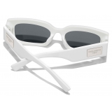 Dolce & Gabbana - Occhiale da Sole DG Plaque - Bianco Grigio Scuro - Dolce & Gabbana Eyewear