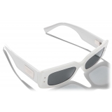Dolce & Gabbana - Occhiale da Sole DG Plaque - Bianco Grigio Scuro - Dolce & Gabbana Eyewear