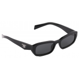 Prada - Prada Symbole - Rectangular Sunglasses - Black Slate Gray - Prada Collection - Sunglasses - Prada Eyewear
