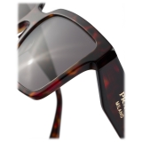 Prada - Prada Logo - Rectangular Sunglasses - Briarwood Tortoiseshell Carbon - Prada Collection - Sunglasses