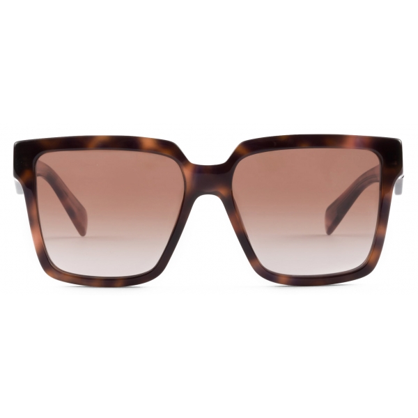 Prada - Prada Logo - Rectangular Sunglasses - Mauve Tortoiseshell Dark Brown Gradient - Prada Collection - Sunglasses