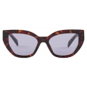 Prada - Prada Logo - Cat Eye Sunglasses - Briarwood tortoiseshell Dark Blue Denim - Prada Collection - Sunglasses