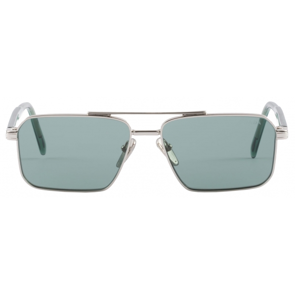 Prada - Prada Logo - Rectangular Sunglasses - Silver Eden Green - Prada Collection - Sunglasses - Prada Eyewear