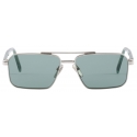 Prada - Prada Logo - Rectangular Sunglasses - Silver Eden Green - Prada Collection - Sunglasses - Prada Eyewear