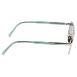 Prada - Prada Logo - Rectangular Sunglasses - Silver Eden Green - Prada Collection - Sunglasses - Prada Eyewear