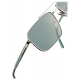 Prada - Prada Logo Collection - Occhiali da Sole Rettangolare - Argento Eden - Prada Collection - Occhiali da Sole
