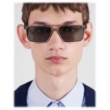 Prada - Prada Logo - Rectangular Sunglasses - Silver Eden Green - Prada Collection - Sunglasses - Prada Eyewear