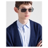 Prada - Prada Logo - Rectangular Sunglasses - Silver Eden Green - Prada Collection - Sunglasses - Prada Eyewear