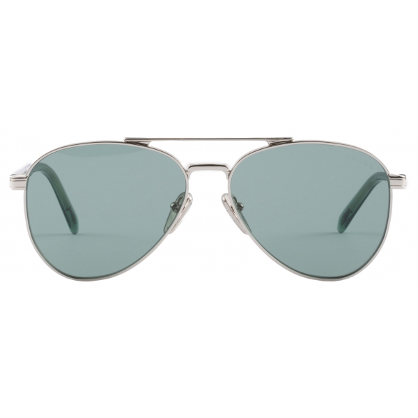 Prada - Prada Logo - Aviator Sunglasses - Silver Eden Green - Prada Collection - Sunglasses - Prada Eyewear