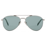 Prada - Prada Logo - Aviator Sunglasses - Silver Eden Green - Prada Collection - Sunglasses - Prada Eyewear