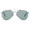 Prada - Prada Logo - Aviator Sunglasses - Silver Eden Green - Prada Collection - Sunglasses - Prada Eyewear