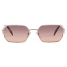 Prada - Prada Triangle Logo - Rectangular Sunglasses - Pale Gold Caramel Gradient - Prada Collection - Sunglasses