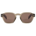 Prada - Prada Iconic Metal Plaque - Pantos Sunglasses - Transparent Brown Walnut - Prada Collection - Sunglasses